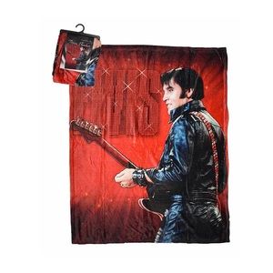 Elvis Presley red black soft fleece throw 1968 concert